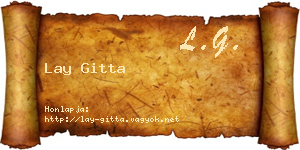 Lay Gitta névjegykártya